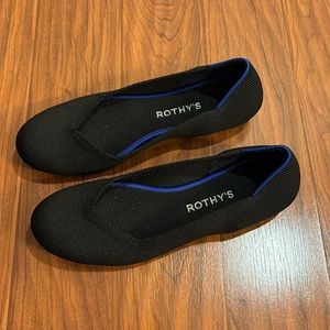 Rothy’s Classic Rounded Toe Black Ballet Flats 7.5